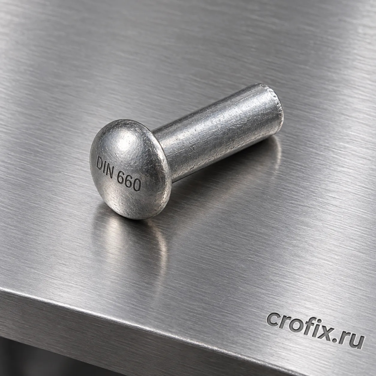 DIN 660 / ГОСТ 10299 Заклепка 6х16 стальная забивная с полукруглой головкой