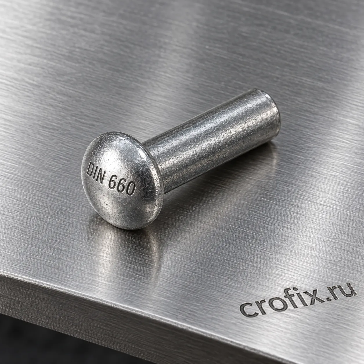 DIN 660 / ГОСТ 10299 Заклепка 6х20 стальная забивная с полукруглой головкой